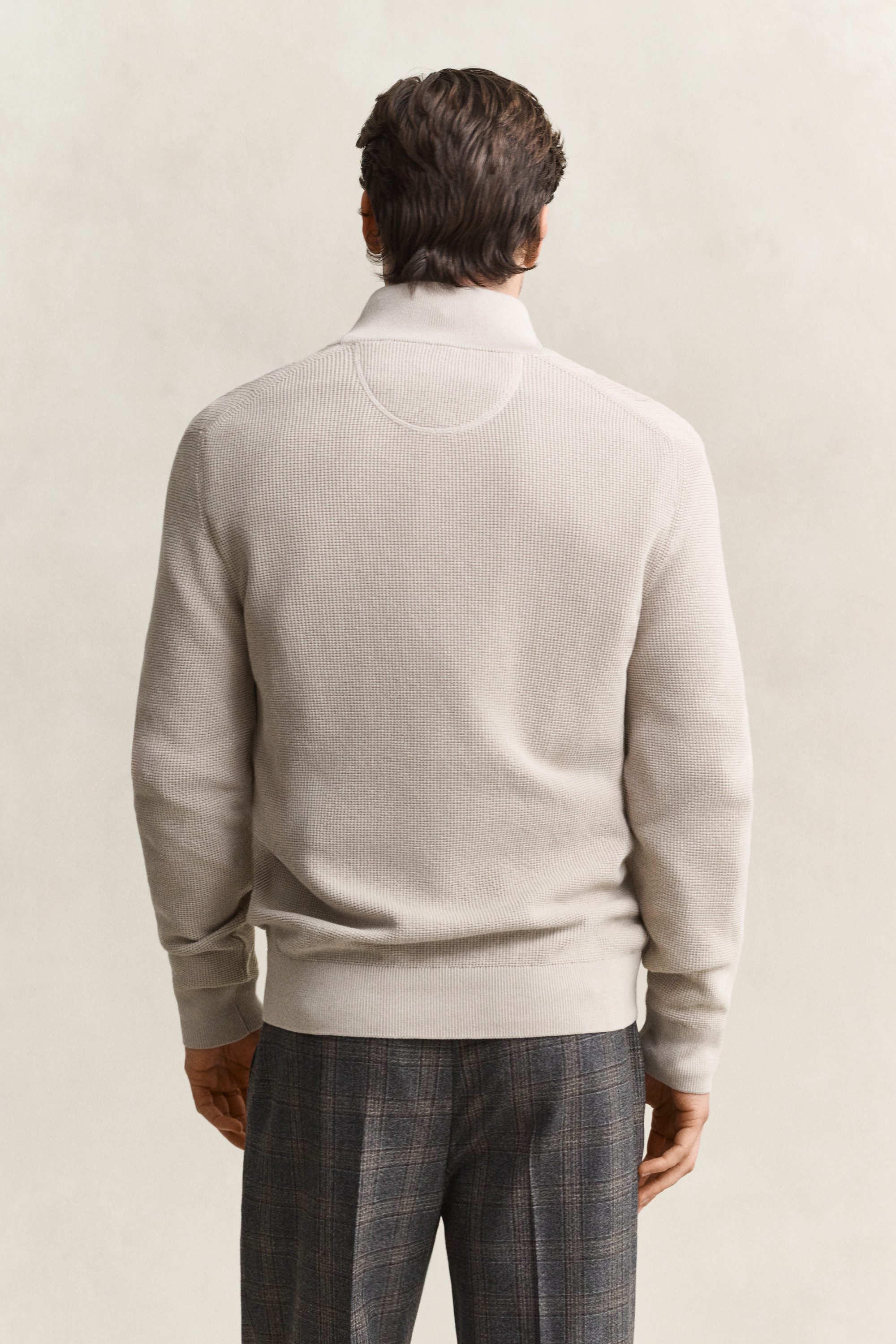 Gant Troyer MICRO TEXTURED COTTON HALF ZIP Regular fit mit Troyerkragen