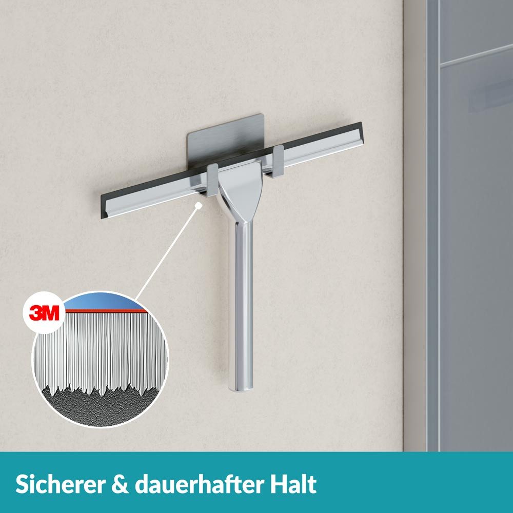 WEISSENSTEIN Duschabzieher ohne Bohren Abzieher