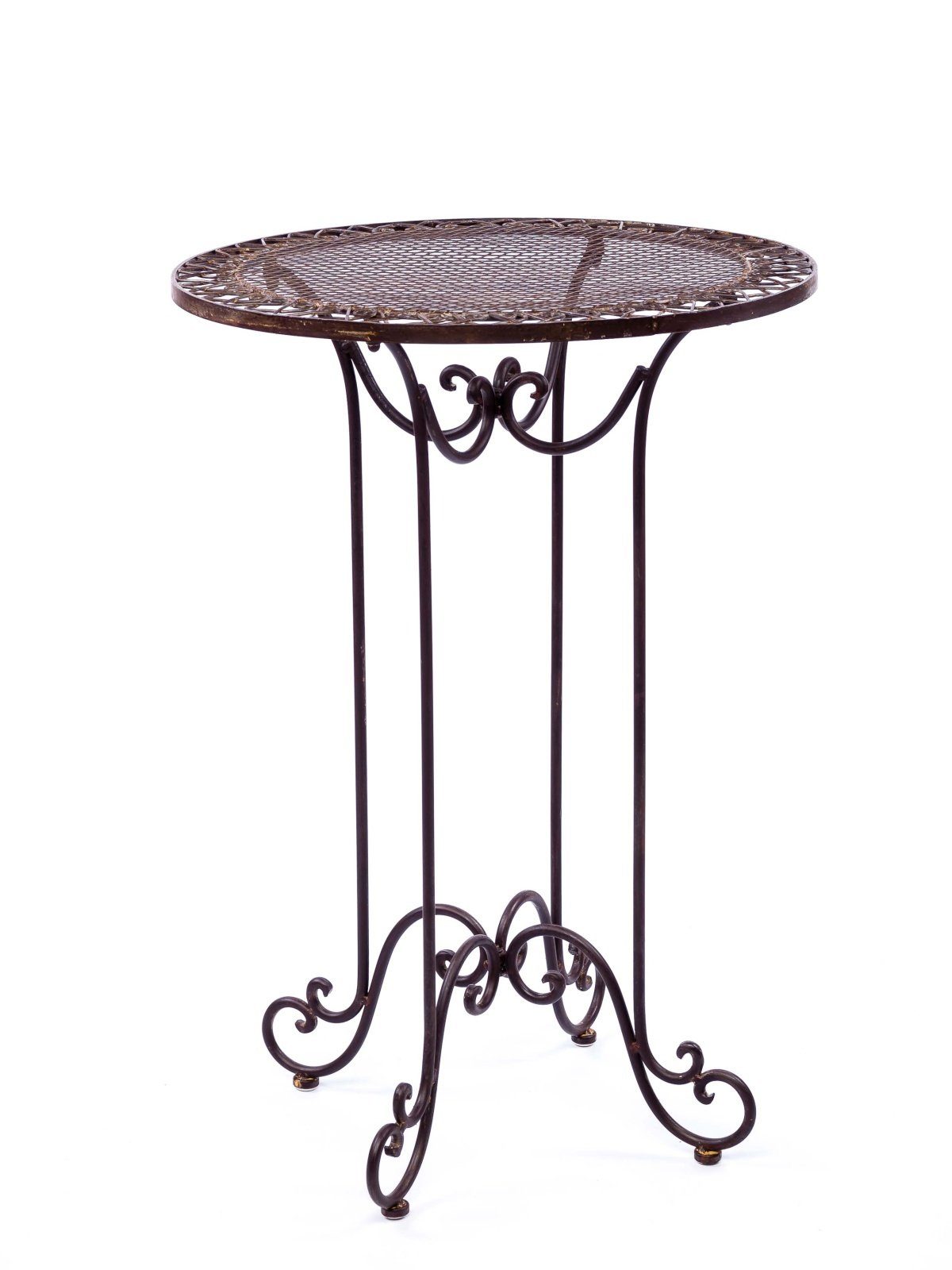 Linoows Blumentisch Aus Gusseisen – Nostalgie-Stil, Höhe 72 Cm, Plattendurchmesser 36 Cm – Schwerer Gartentisch