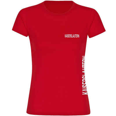 multifanshop T-Shirt Damen Kaiserslautern - Brust & Seite - Frauen
