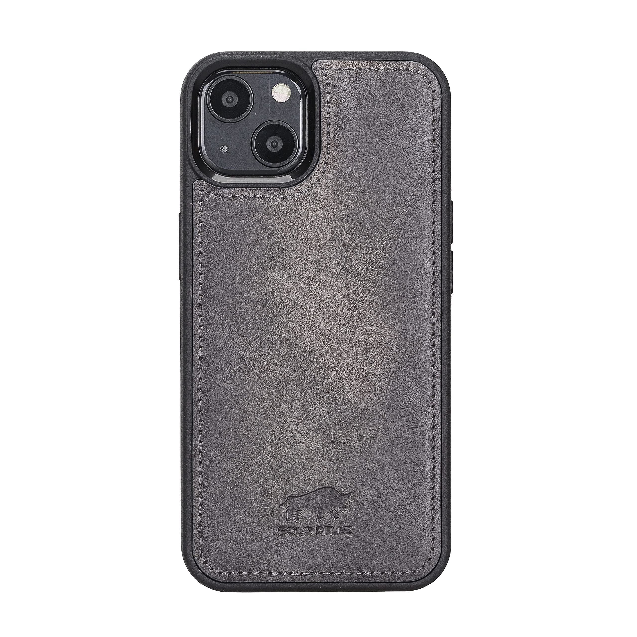 Solo Pelle Smartphonetasche Lederhülle für iPhone 13 6.1 Zoll Stanford Case Ledertasche Backcover