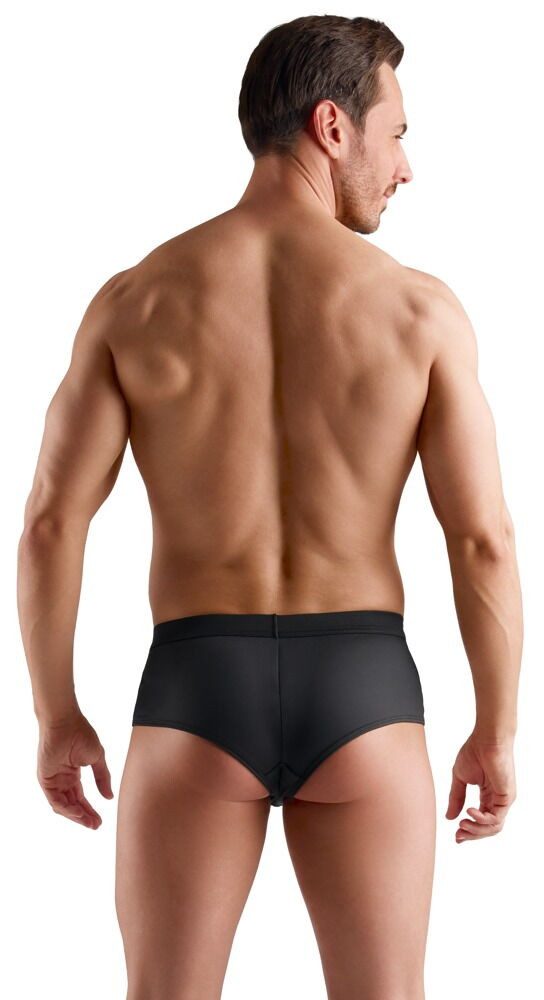 Svenjoyment Boxershorts Pants mit funkelnden Glitzersteinchen - schwarz, silber (1-St) Netz-Einsätze vorne