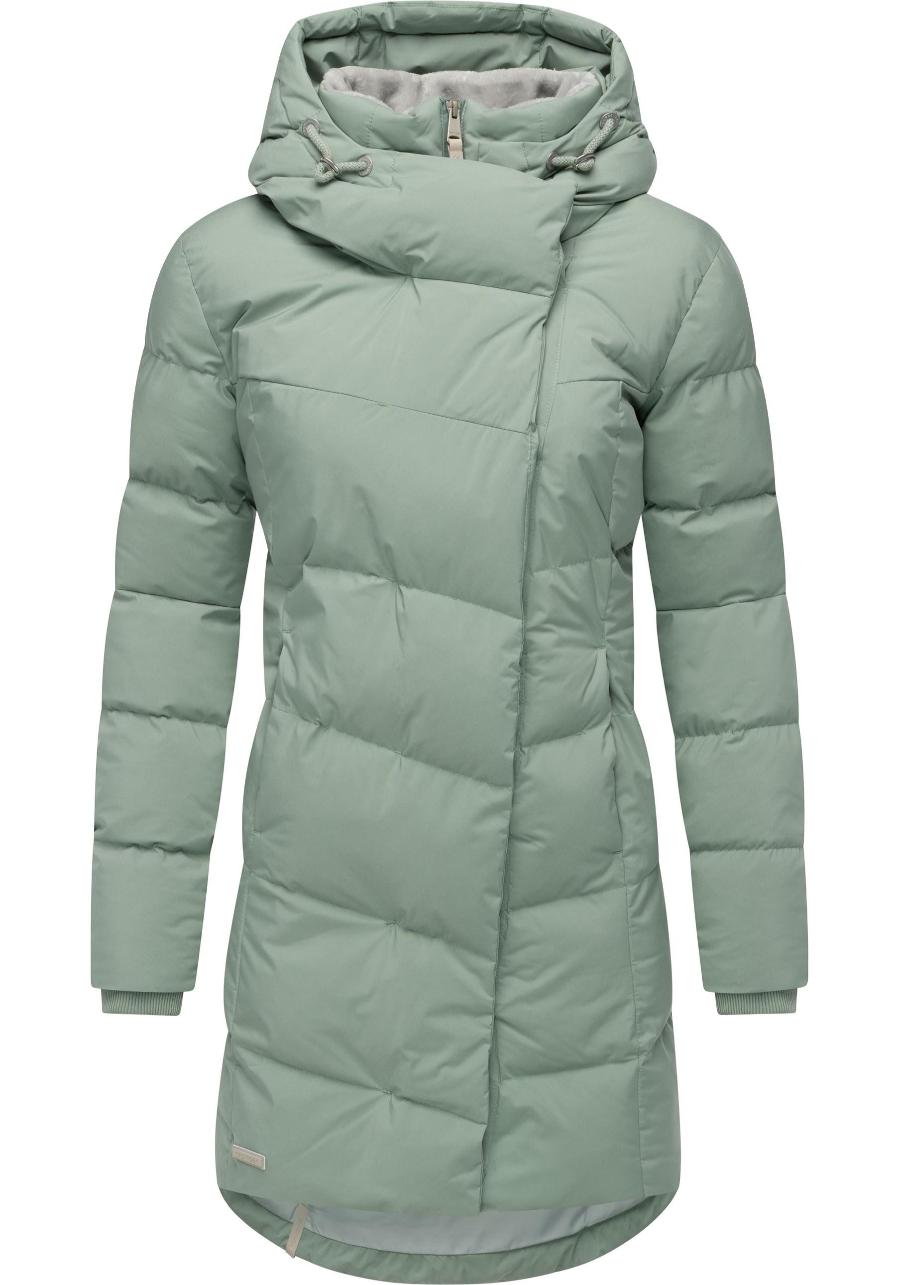 Ragwear Wintermantel Pavla Soft YOUMODO Wasserdichter Steppmantel mit Fleecekragen