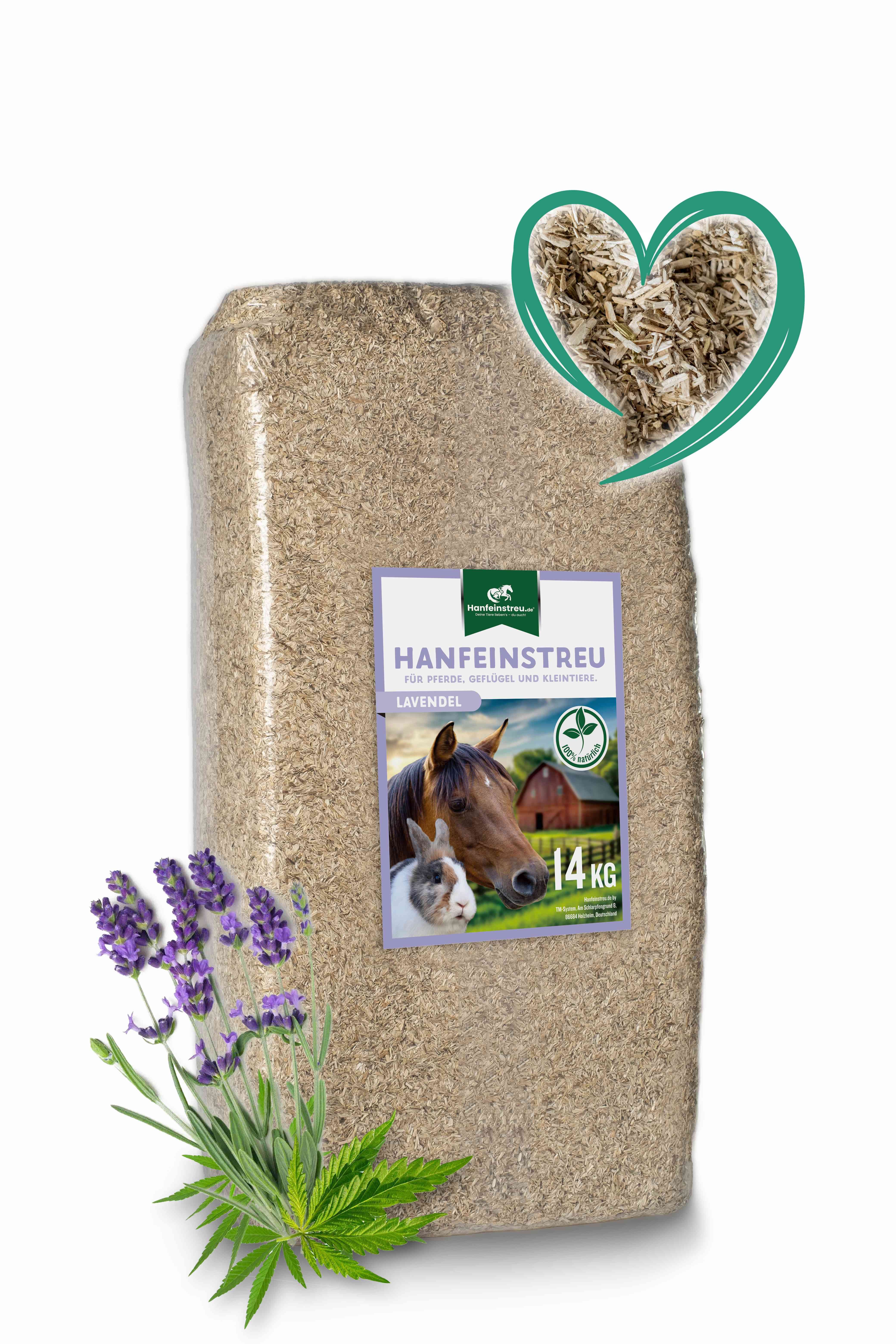 Einstreu Hanfeinstreu "Lavendel" - 140 Liter - Saugstark, natürlich & duftend
