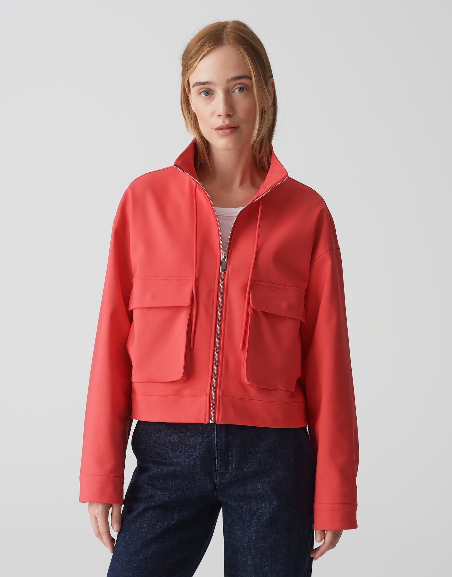 Kurzjacke Kurzjacke HALVA Boxy Fit aus Baumwoll Mix