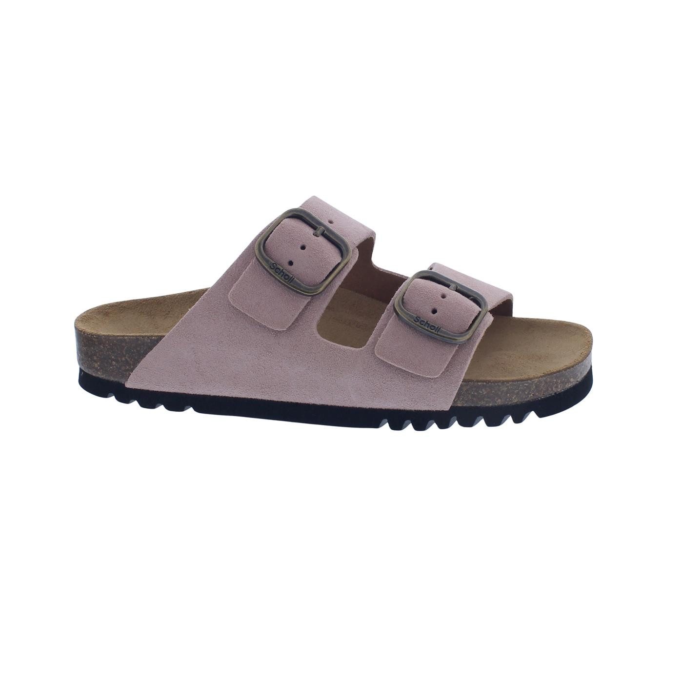 Scholl Josephine Pantolette Dusty Pink Suede - Veloursleder Pantolette
