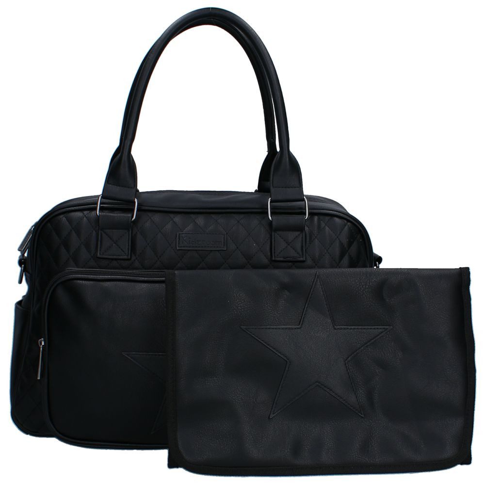 Vadobag Wickeltasche Große Schwarze Baby Wickeltasche Kunstleder mit Wickelunterlage – Bild 3 von 5