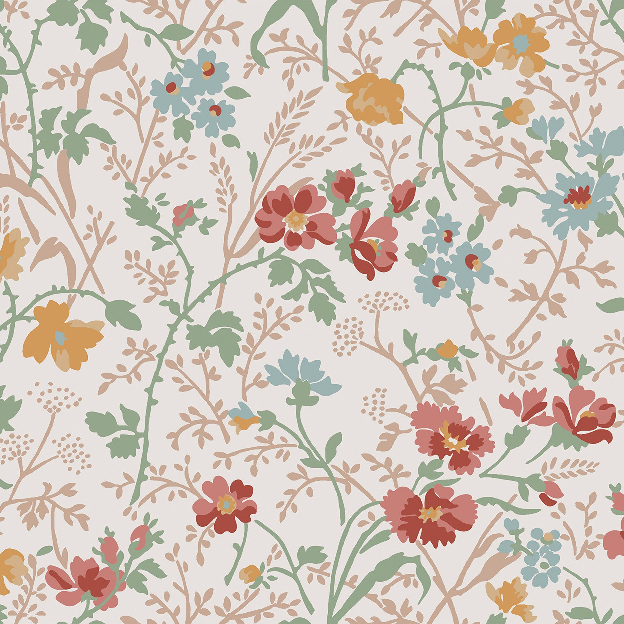 LAURA ASHLEY Vliestapete Shropshire Posy, glatt, 3D-Optik, (1 St), 10mx52cm (ca. 5m2)