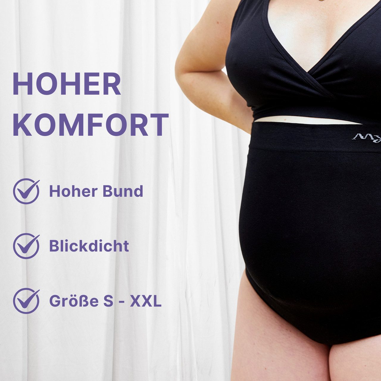 MyClarella Umstandsslip Mitwachsende Schwangerschaftsunterhose - The Bump Panty