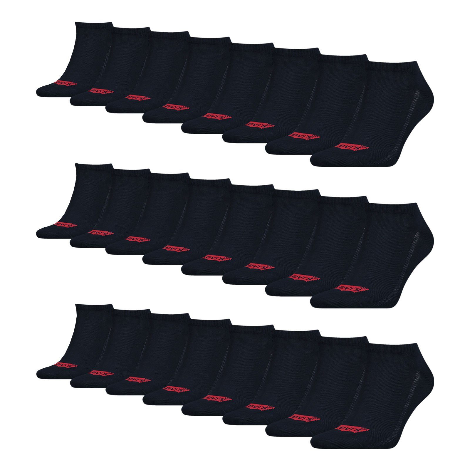 Levi's® Sneakersocken Low Cut Batwing Superior Cotton (12-Paar) mit roten Levi's-Logo im Batwing-Style