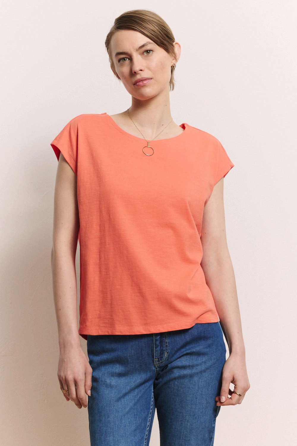 Tranquillo T-Shirt Kurzarm Slub Jersey Shirt Jessicaa Nachhaltiges Slub-Jersey-Shirt aus GOTS-zertifizierter Bio-Baumwolle