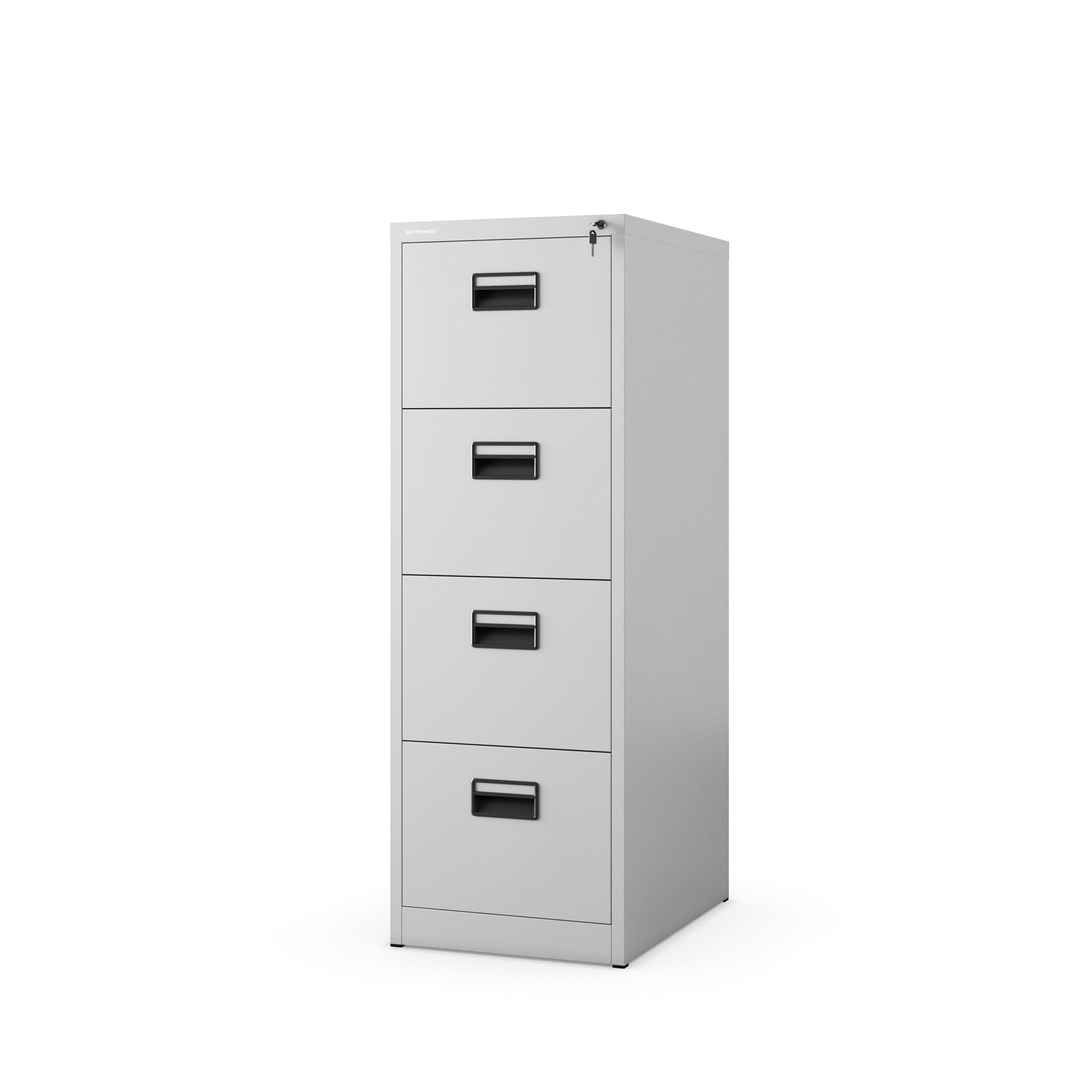 Jan Nowak Aktenschrank Metall Aktenschrank 4 Schubladen SARA V4 46 x 132 x 62 cm Stahl (Stahl 0,6 mm Kugellagerschienen Wandmontage möglich 132 cm) Büroschrank abschließbar Schloss 2 Schlüssel robust 6 Farben PZH