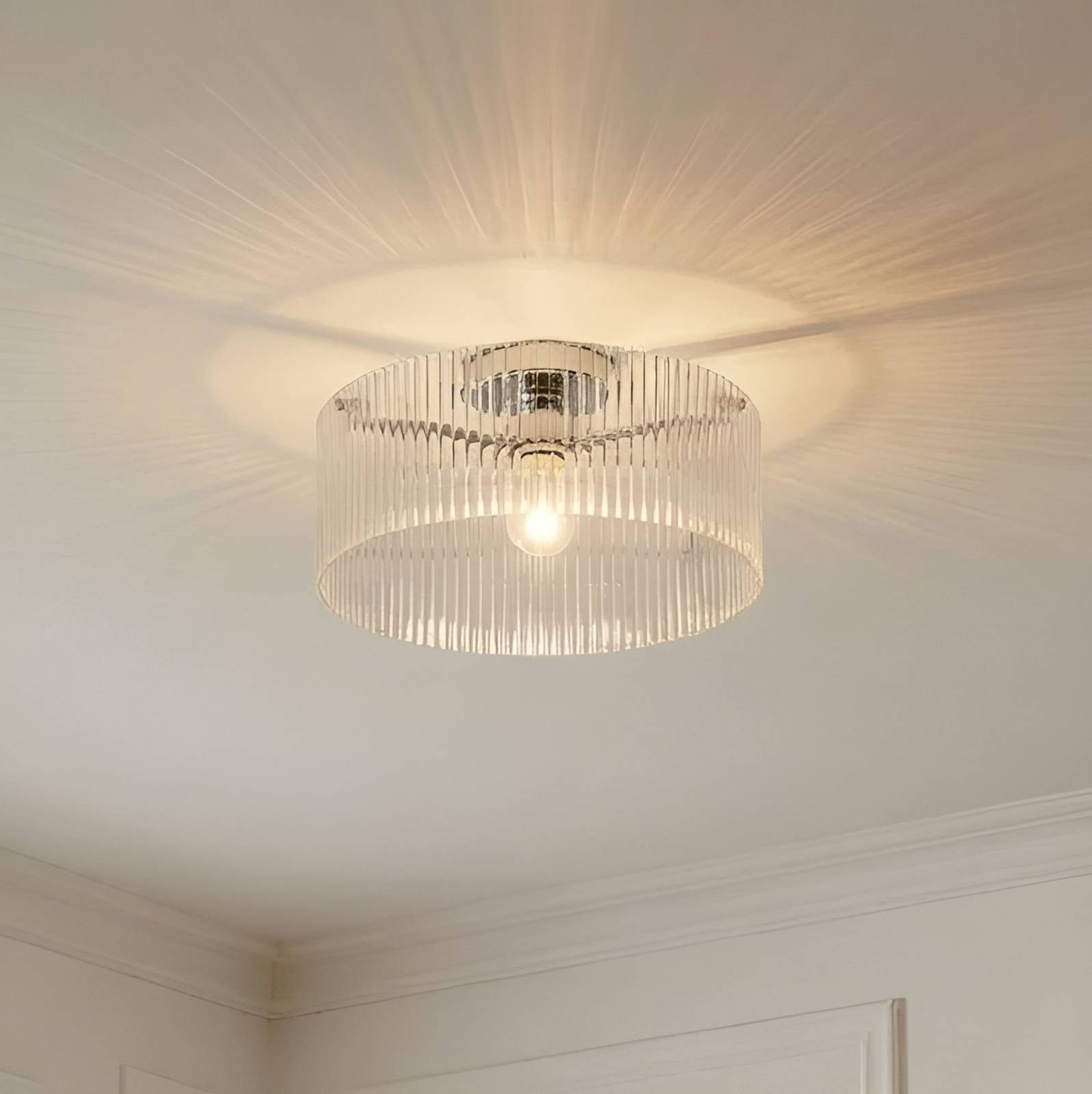 Lucande Deckenleuchten Meritt, Glas Transparent IP20, 1 x 15 W LED