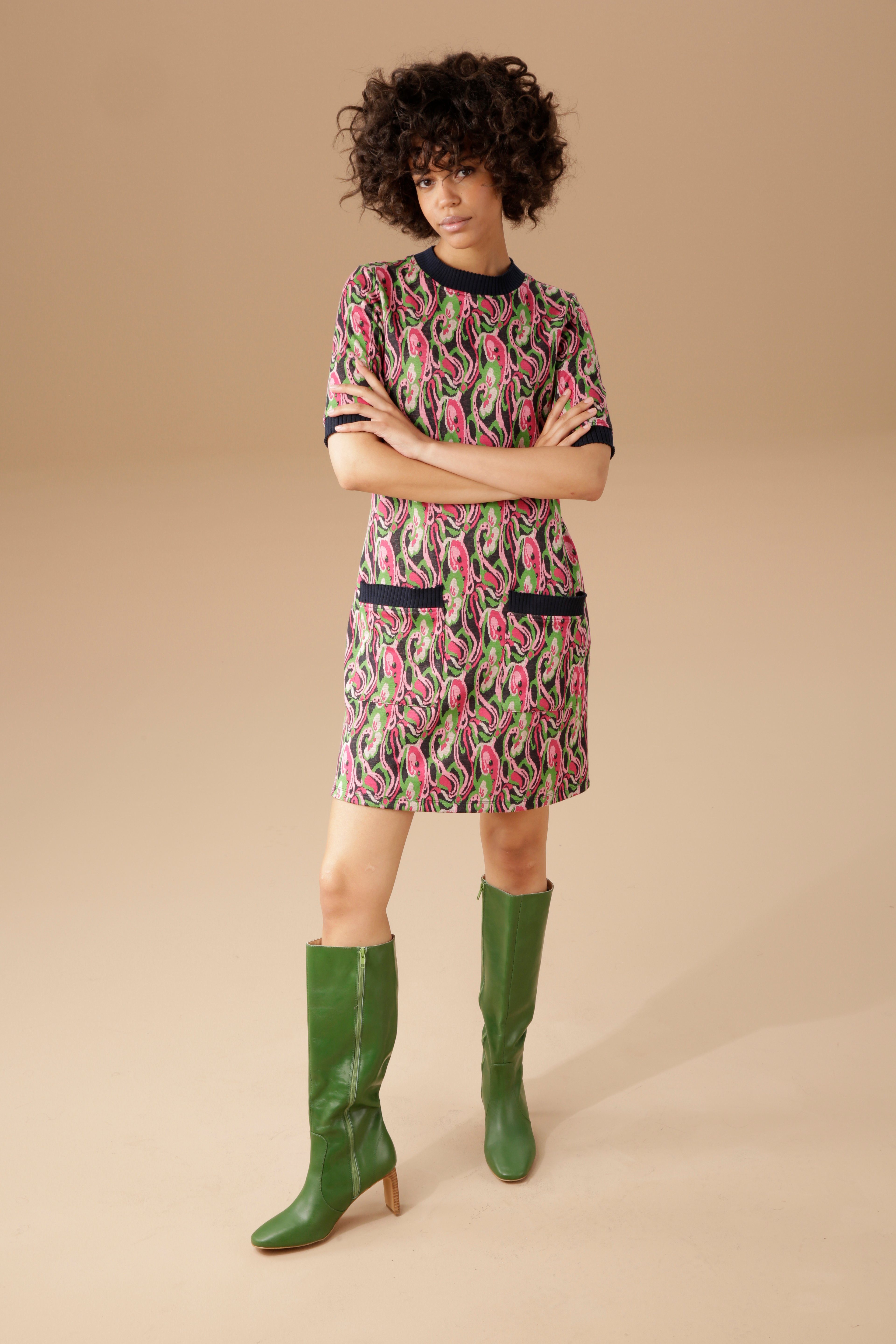 Aniston CASUAL Minikleid mit farbenfrohem Retromuster - NEUE KOLLEKTION  online kaufen | OTTO