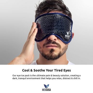 Medcosa Kühlakku Cooling Eye Gel Mask, Relief for Swelling, Migraine, Sleep Issues, Eisbeutel für müde Augen, GelKühlmaske zur Kühlung und Beruhigung