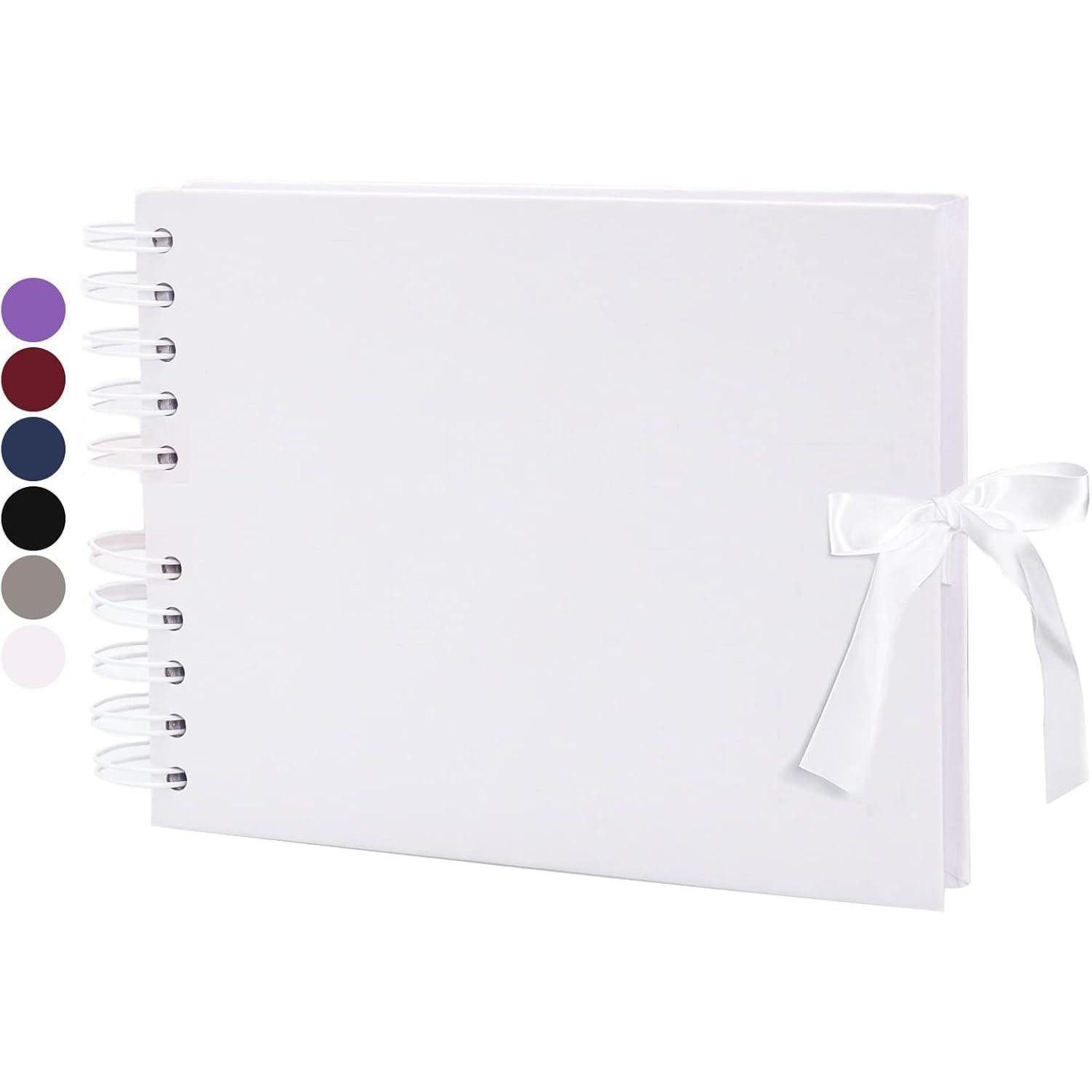 LuxusKollektion Sammelalbum Fotoalbum 24x17 DIY Bastelbuch 40 Seiten Weiß
