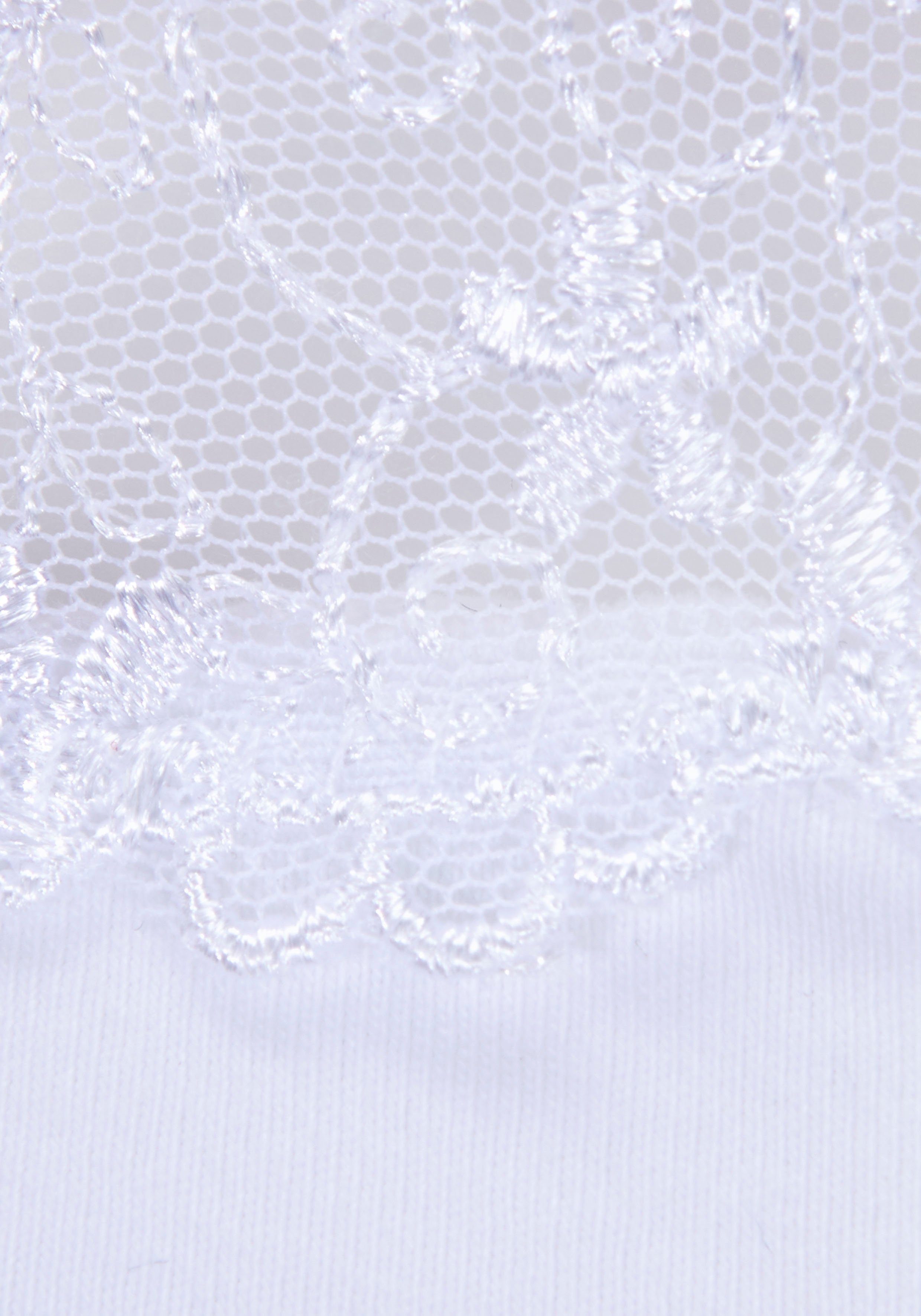 petite fleur by Lascana T-Shirt-BH, Baumwoll-BH, BH mit Bügel, Bügel-BH (Packung, 2 Stück) mit Spitzeneinsätzen, große Größen – Bild 5 von 5