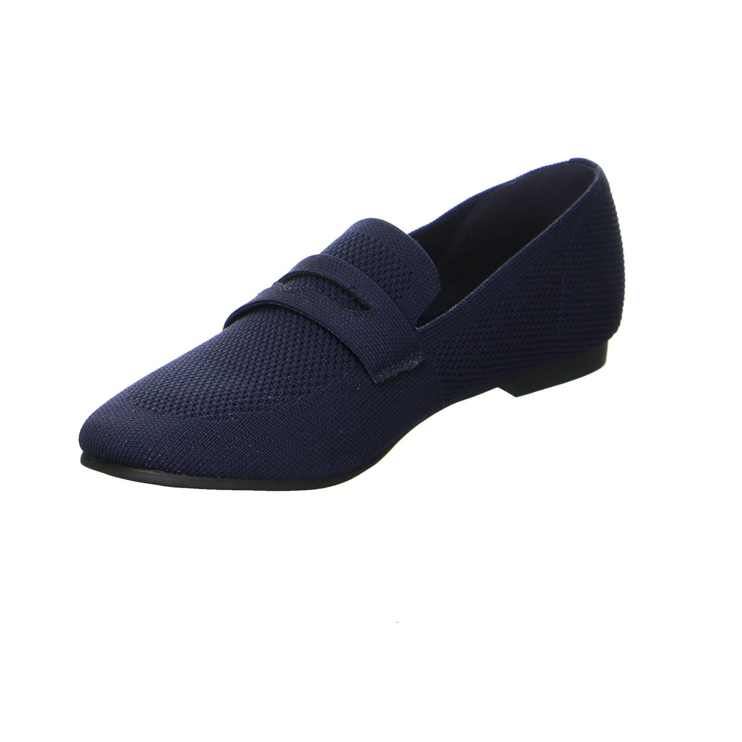 La Strada La Strada Blue Knitted Leinen-Stoff Pumps Flach blau Loafer