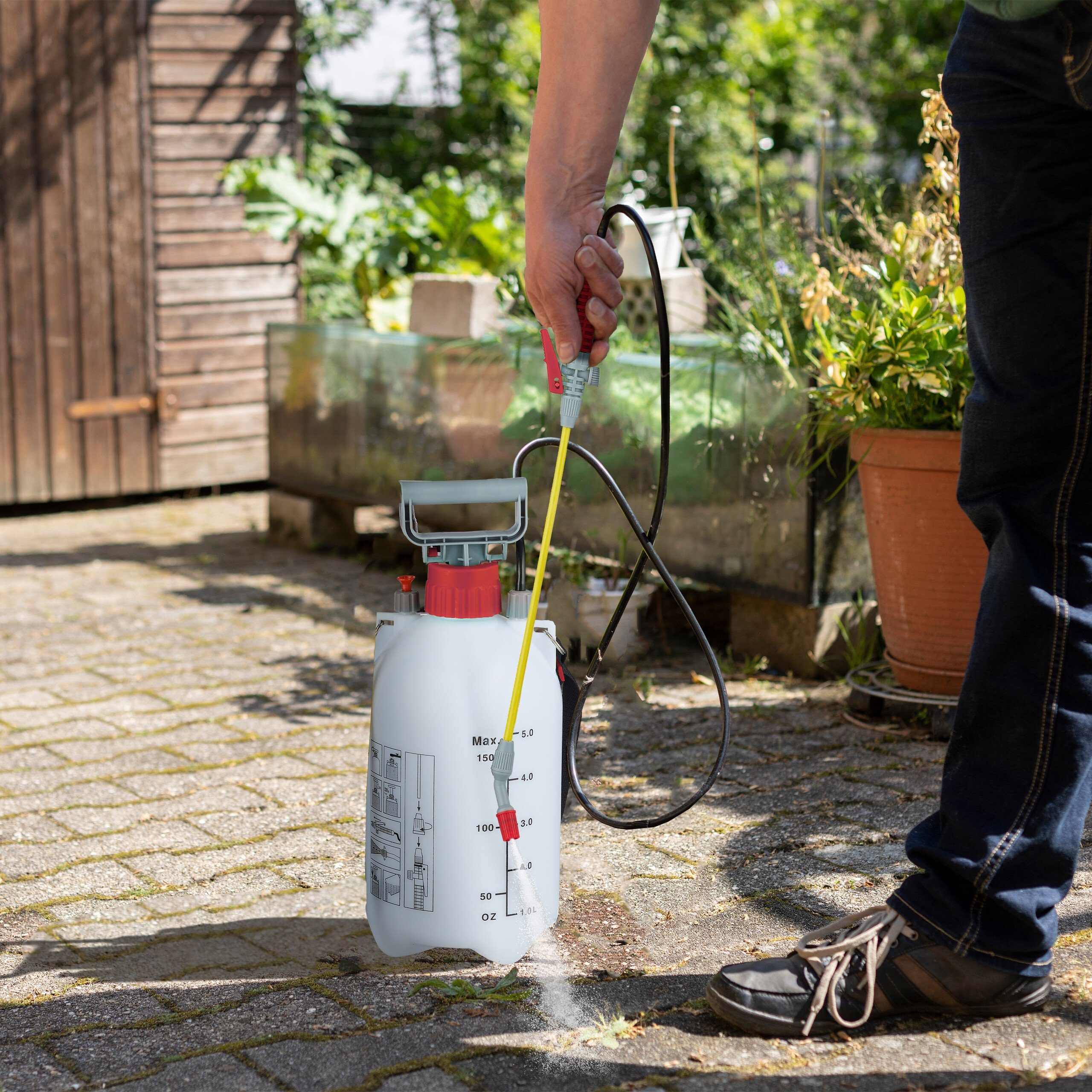 relaxdays Drucksprühgerät Drucksprüher 5 l