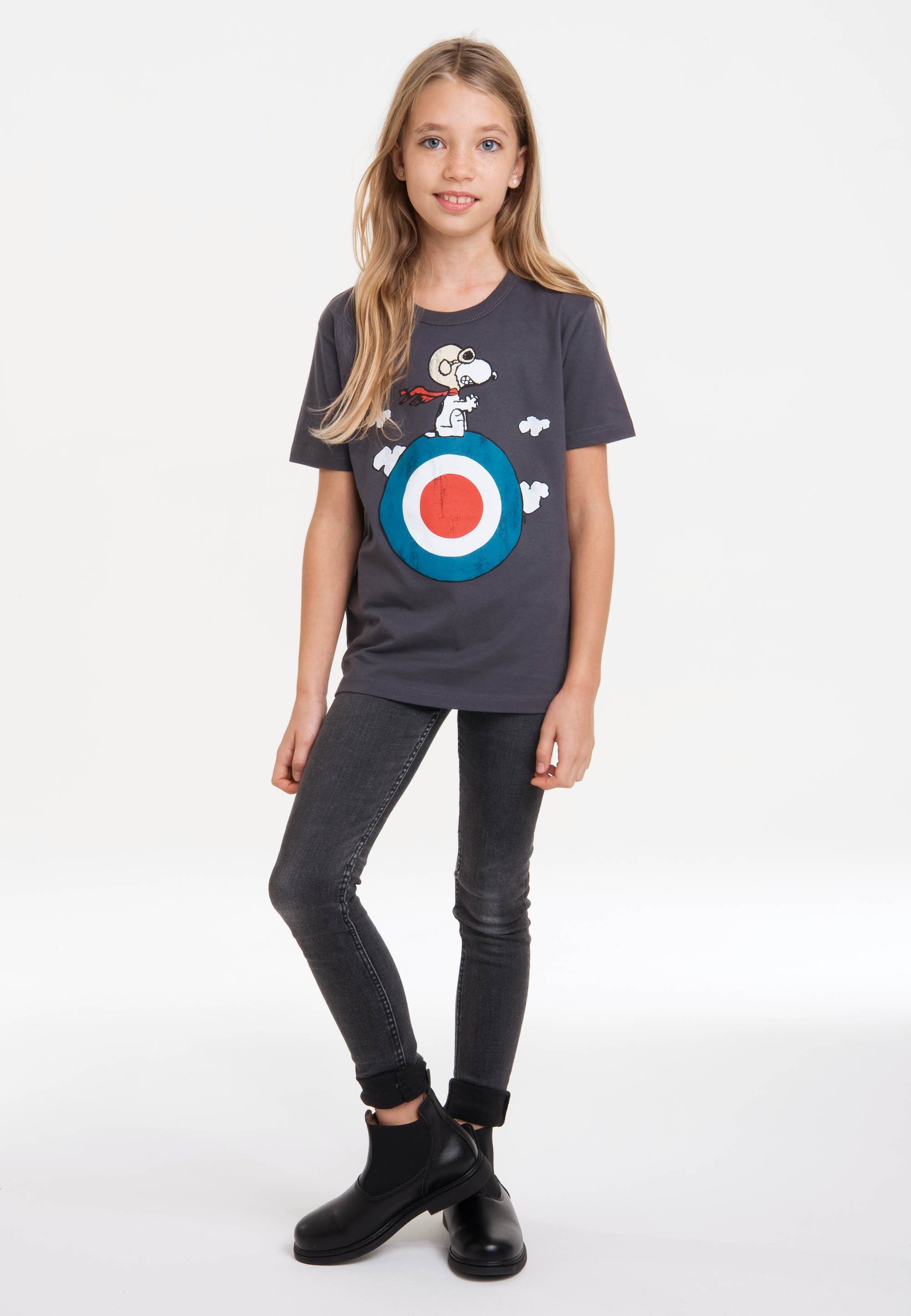 LOGOSHIRT T-Shirt Peanuts - Snoopy mit lizenziertem Print, Behält dank  Einlaufvorbehandlung seine Form