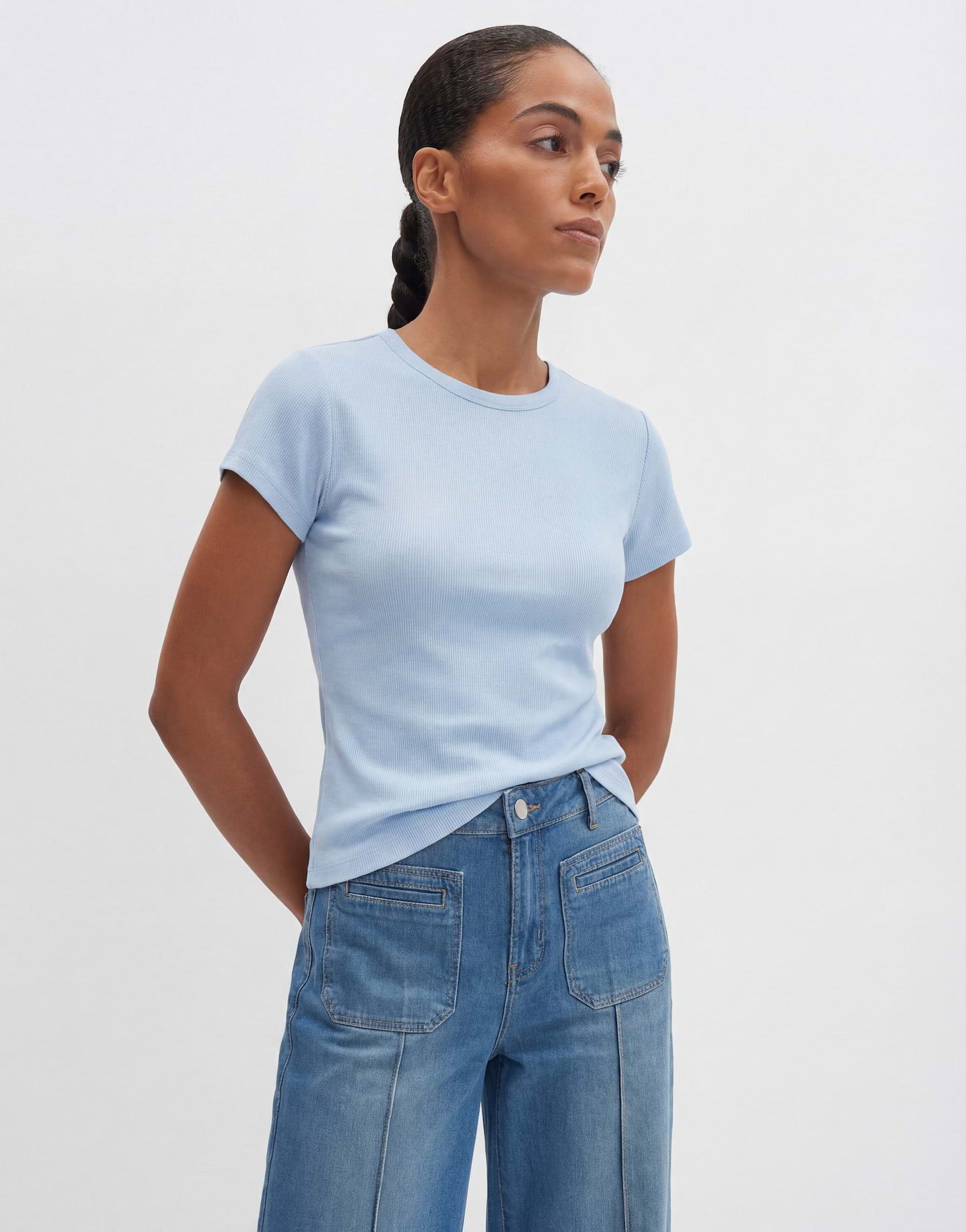 someday Kurzarmshirt Kleoh Schmale Passform, kurzarm und elastisch