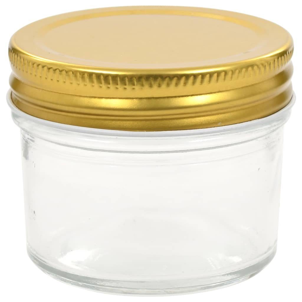 goldenen Marmeladengläser vidaXL mit 24 Stk. 110 Einmachglas Deckeln