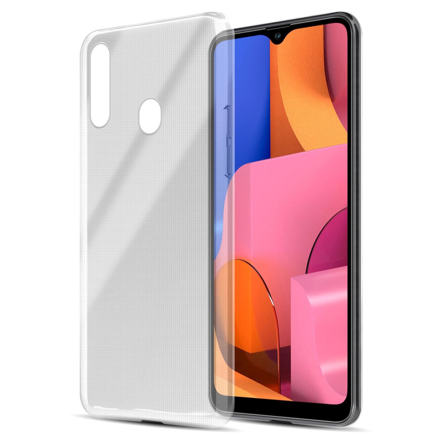 Cadorabo Handyhülle für Samsung Galaxy A20s Hülle Samsung Galaxy A20s, Hülle TPU Silikon Handy Schutzhülle Slim Transparent Case Cover