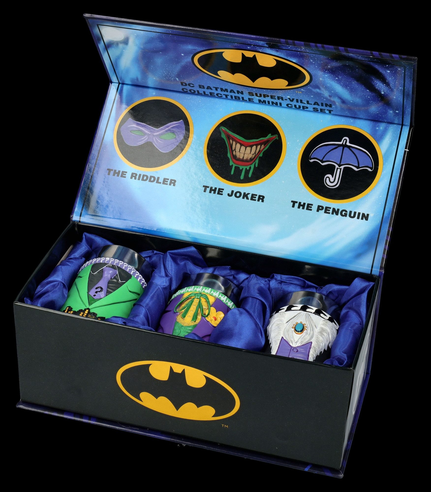 Figuren Shop GmbH Becher Schnapsbecher DC Batman - Super-Schurken - Merchandise Schnapsglas, Kunststein (Polyresin), Edelstahl