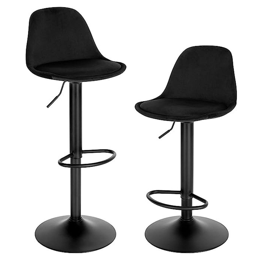 EUGAD Barhocker (2 St), höhenverstellbar Barstuhl mit Samtbezug, aus Metall günstig online kaufen