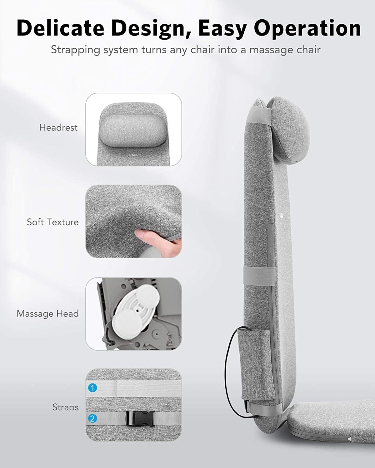 NAIPO Massagegerät, NAIPO Massagesitzauflage MGBK-12075