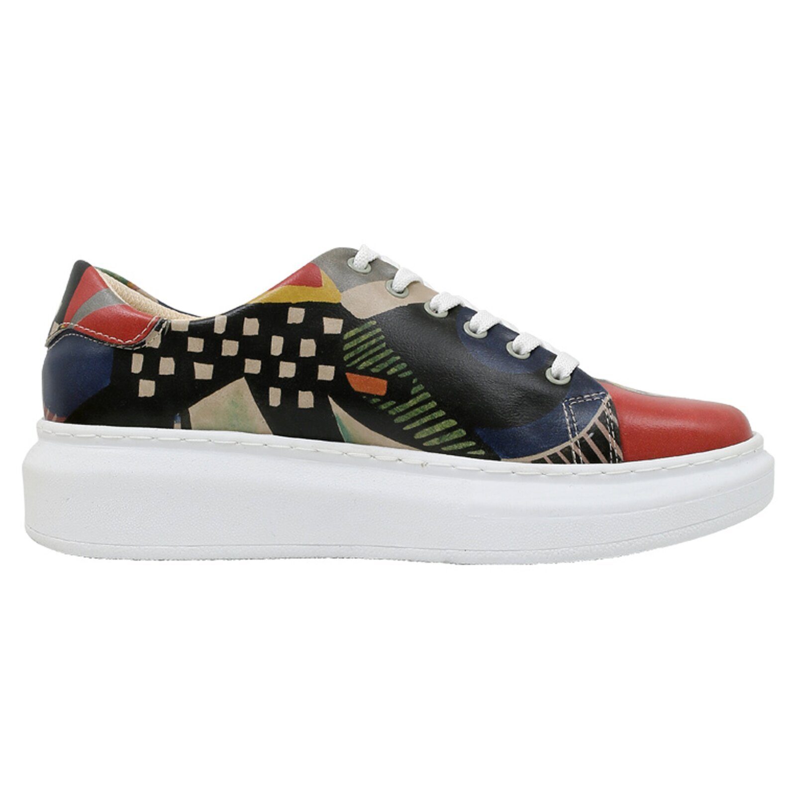 DOGO Myra Low-Top Sneaker Smell The Flowers Damen Sneaker, Myra Plateausneaker Handgefertigt