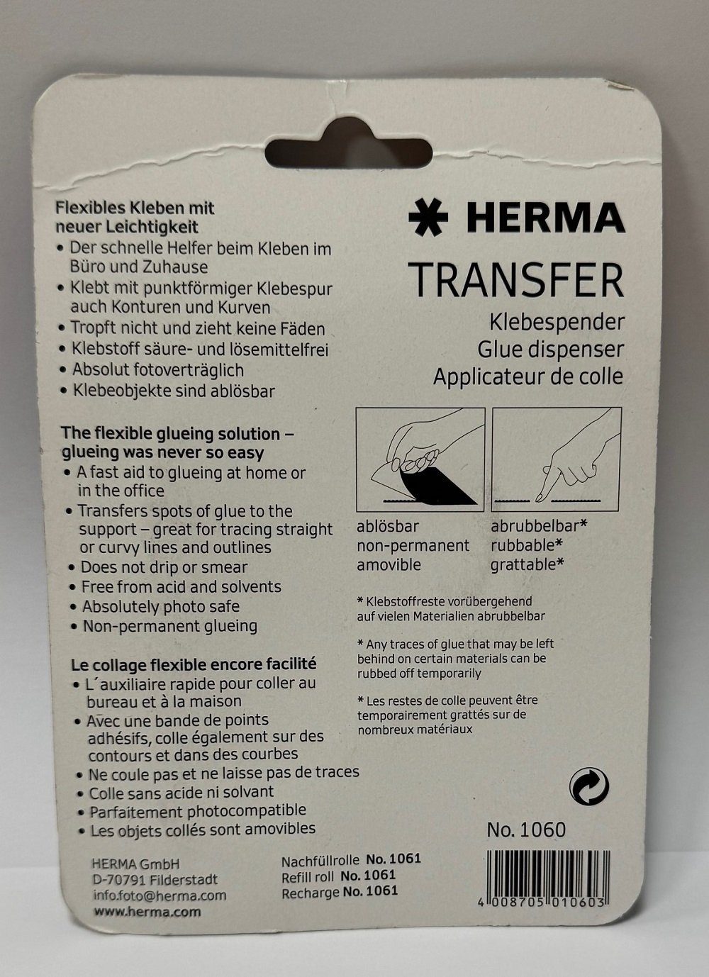 1A PHOTO PORST Fotoalbum Herma Transferspender schwarz inklusive 15 m Rolle