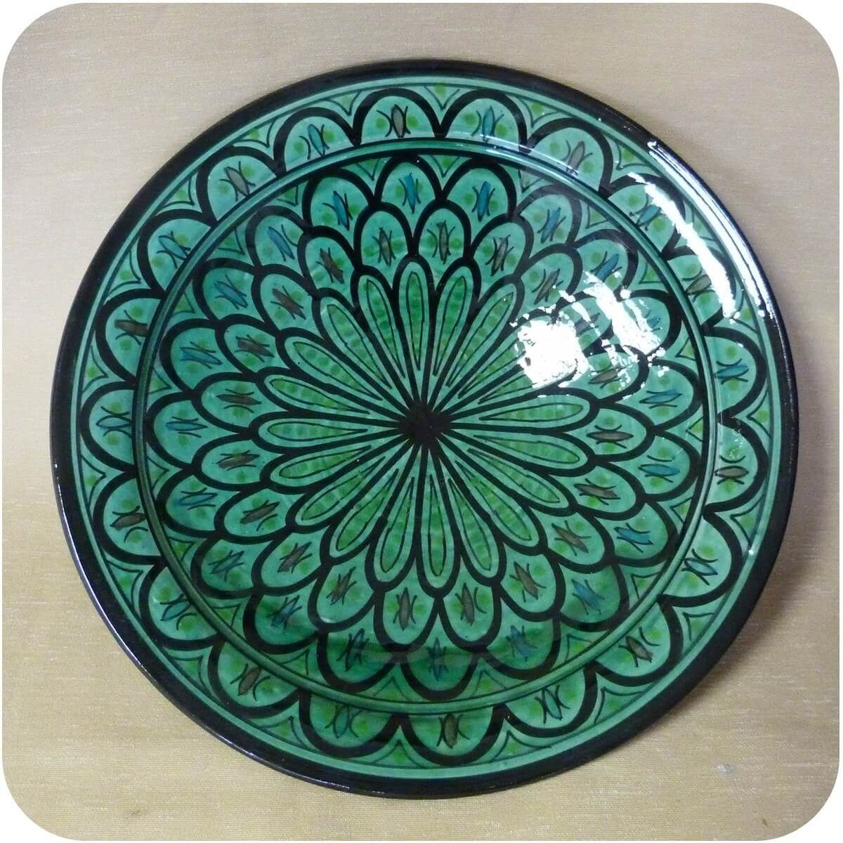 Grün SIMANDRA Orientalischer groß, St), Handbemalt Teller Teller Keramik (1