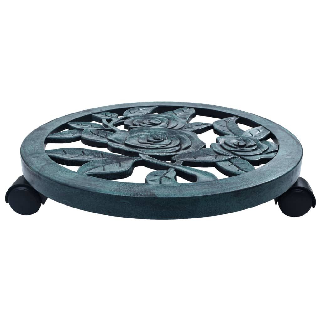 vidaXL Blumenständer Pflanzenroller 6 Stk. Grün 38 cm Kunststoff (6 St)