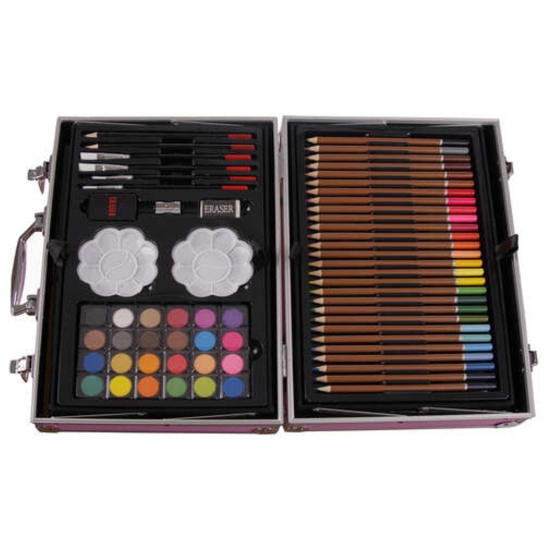 MAALEO Malpalette XXL 144-teiliges Einhorn-Malset im Koffer ideal für kreative Köpfe., 144-teiliges Kunstset im Einhorn-Koffer für kreativen Malspaß.