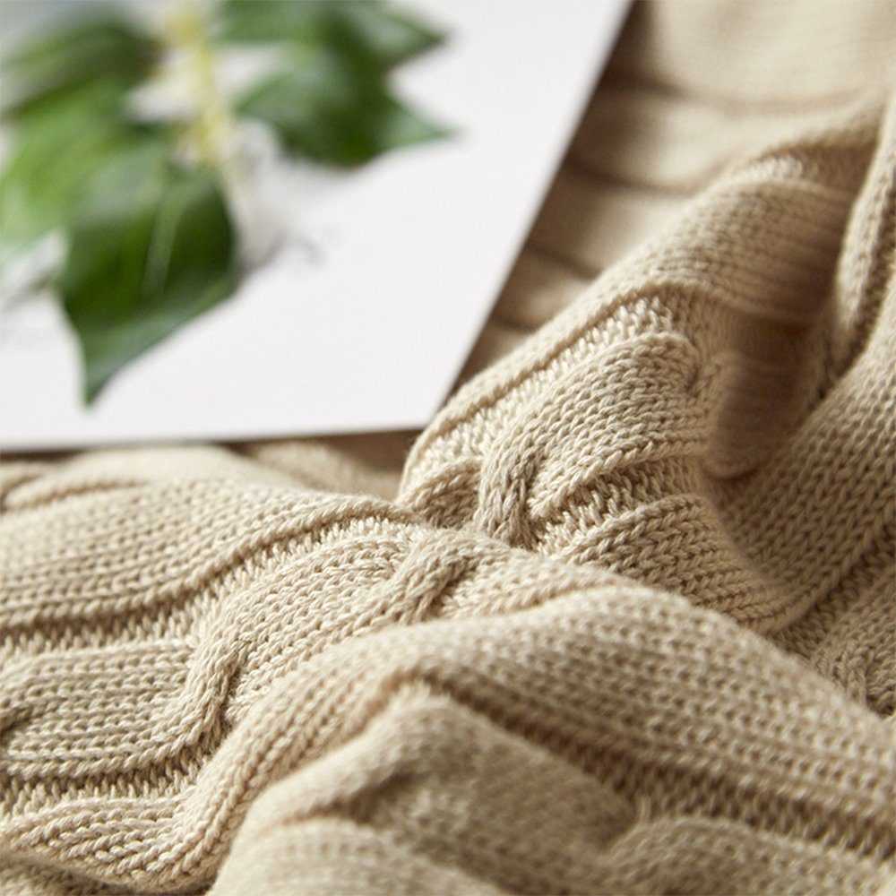 Einschlagdecke Weiche gestrickte Wolldecke, Sofadecke, Schlafdecke, günstig online kaufen