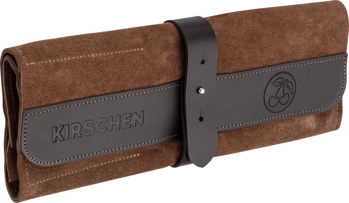 Kirschen Stechbeitel KIRSCHEN Veloursleder-Rolltasche leer für Stechbeitelsätze 12 Fächer