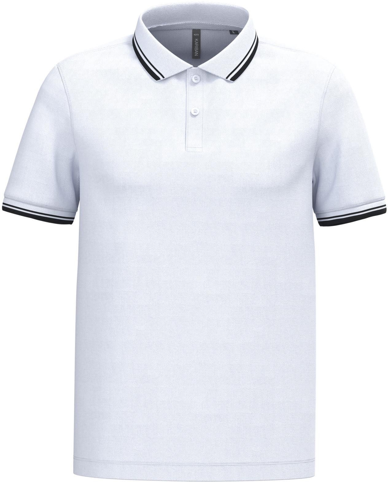 Kariban Poloshirt Polohemd für Herren mit kurzen Ärmeln und kontrastfarbenen P