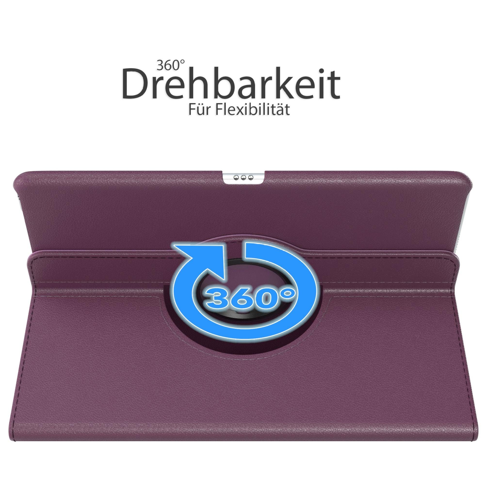 EAZY CASE Tablet-Hülle Rotation Case für Apple iPad 7./8./9. Gen. 10,2 Zoll, Tablet-Hülle Bookstyle Case Fullcover Schutz Tasche Stehfunktion Lila – Bild 2 von 5