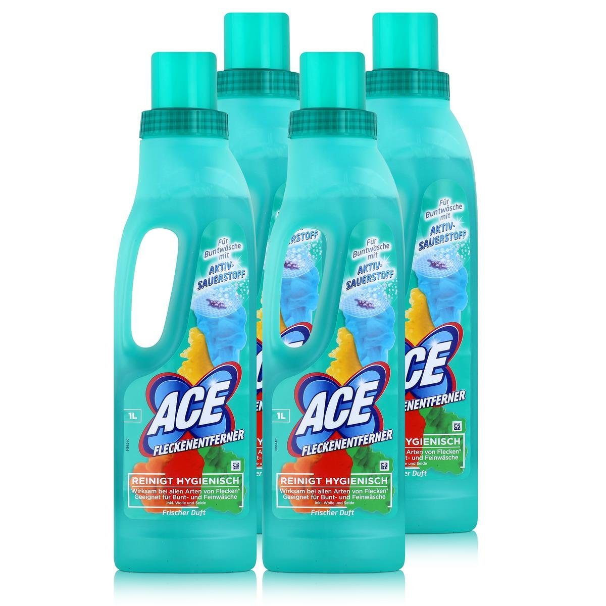 ACE ACE Fleckenentferner Frische Duft 1L - Reinigt Hygienisch (4er Pack) Fleckentferner