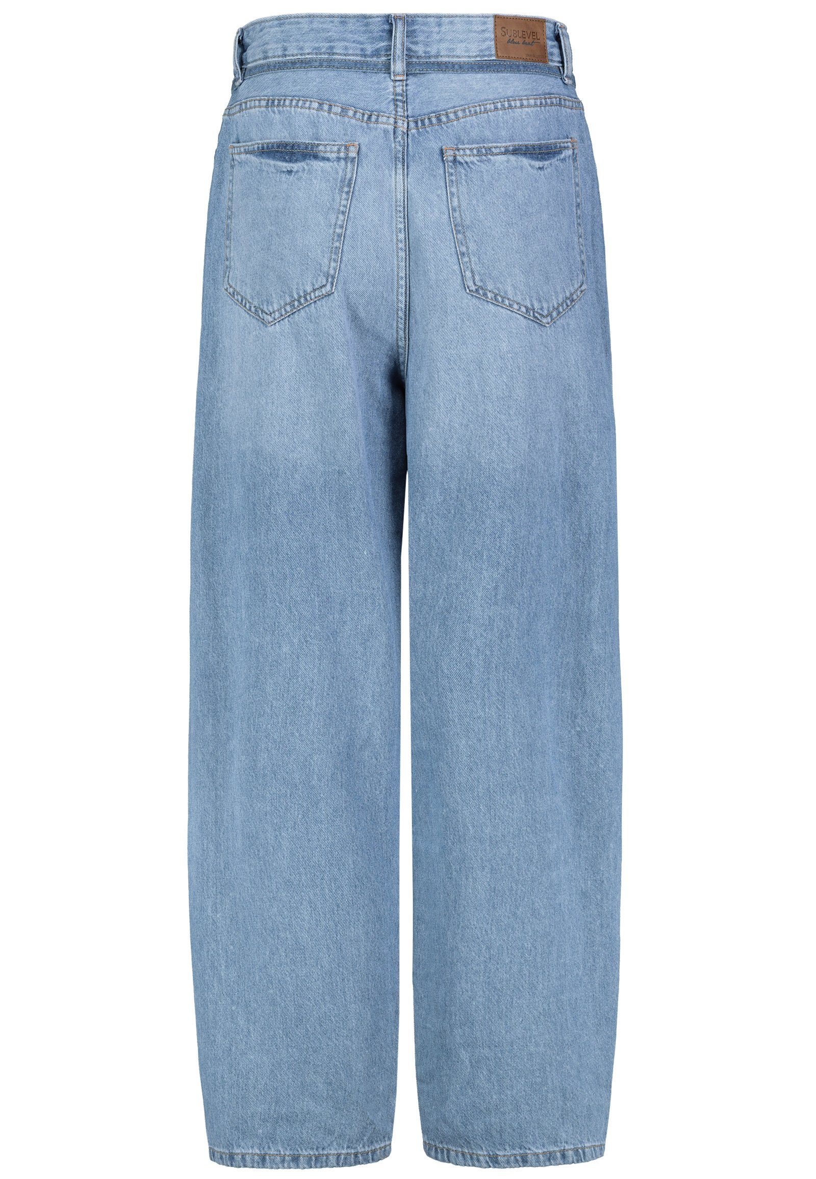 SUBLEVEL Jeans Loose-fit-Jeans Barrel-Fit Eight2Nine light-blue