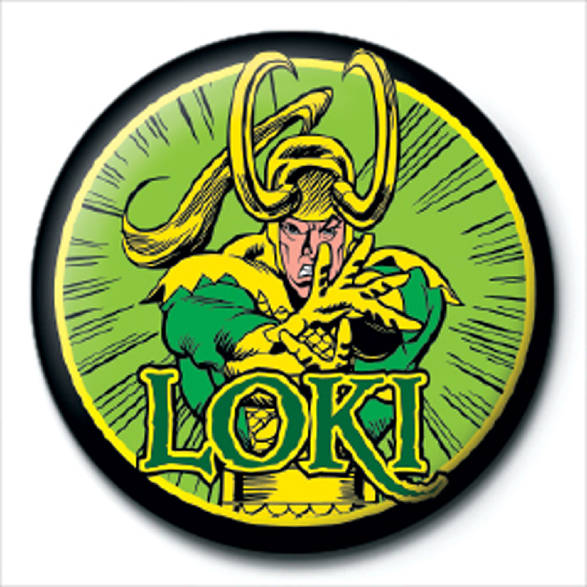 Button Marvel Retro - Button Badge - Loki