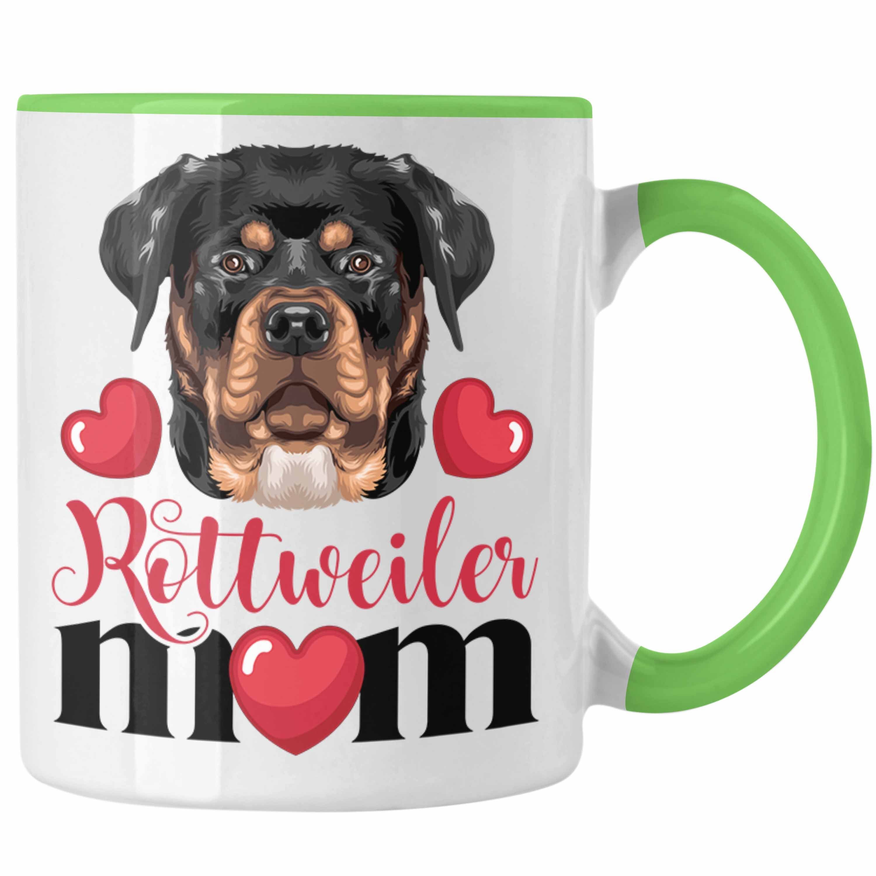 Trendation Tasse Rottweiler Besitzer Mom Mama Tasse Geschenk Lustiger Spruch Geschenkid Grün