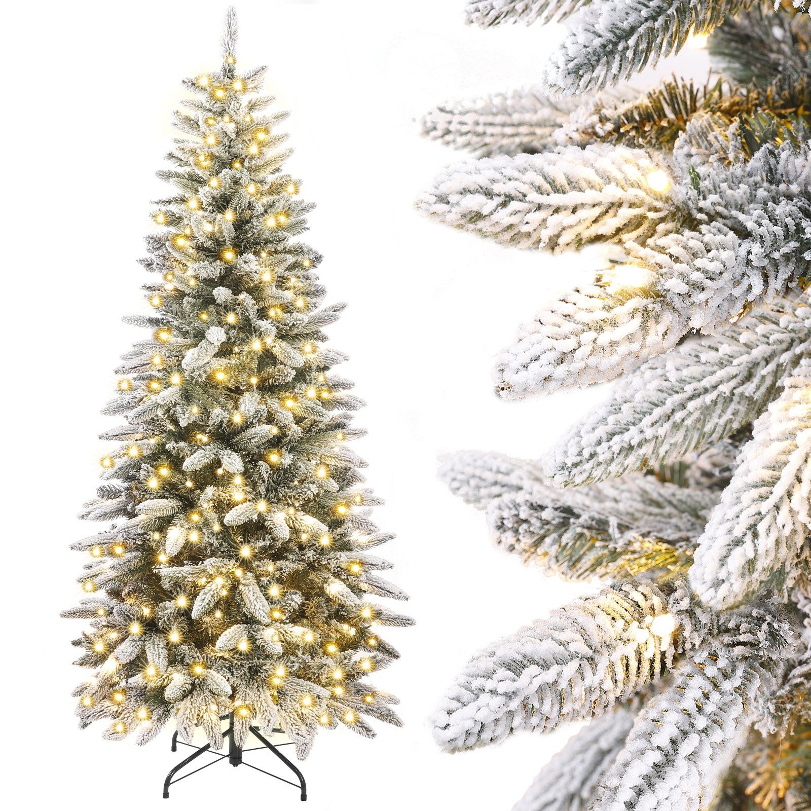 Yorbay Künstlicher Weihnachtsbaum Künstlicher Slim Tannenbaum aus PE und PV günstig online kaufen