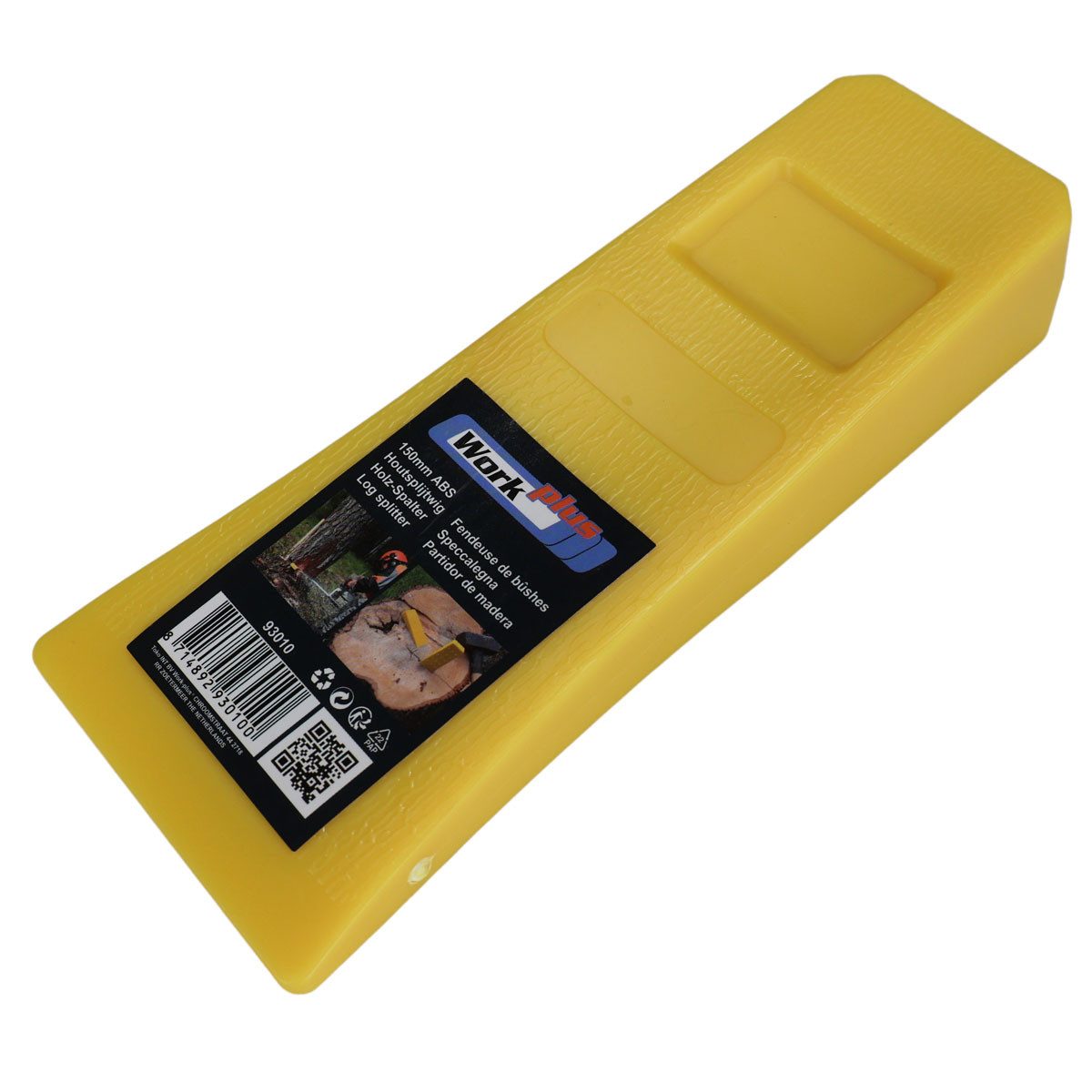 Work plus Fällkeil Fällkeil Forstkeil 150mm Holz Spaltkeil gelb Kunststoff, (1-St), zum Fällen und Spalten