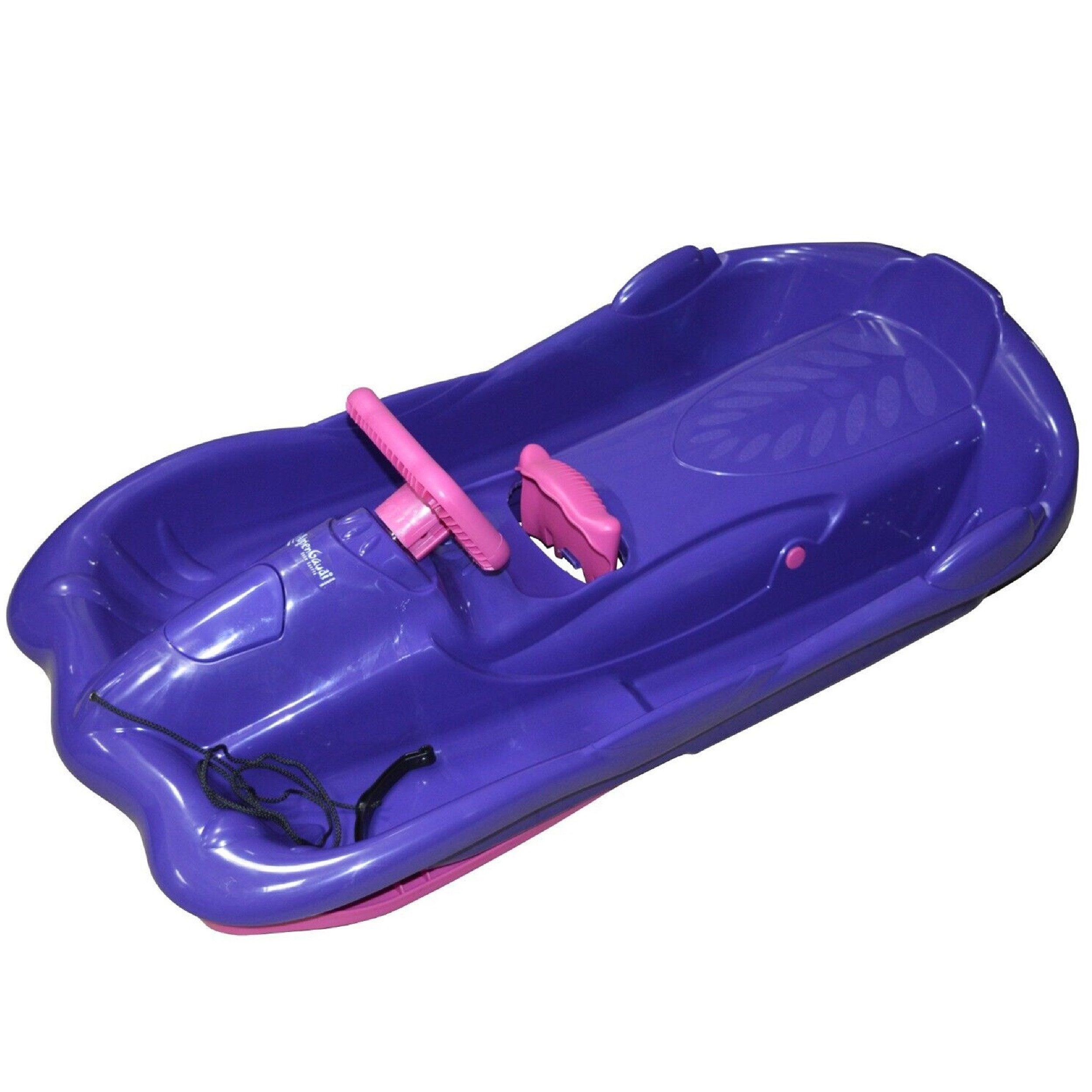 AlpenGaudi® Lenkschlitten AlpenGaudi Alpenspace Purple 100x54x28 cm Mädchenbob Bob Lenkbob, robuster Kunststoff, ideal für winterliche Abenteuer