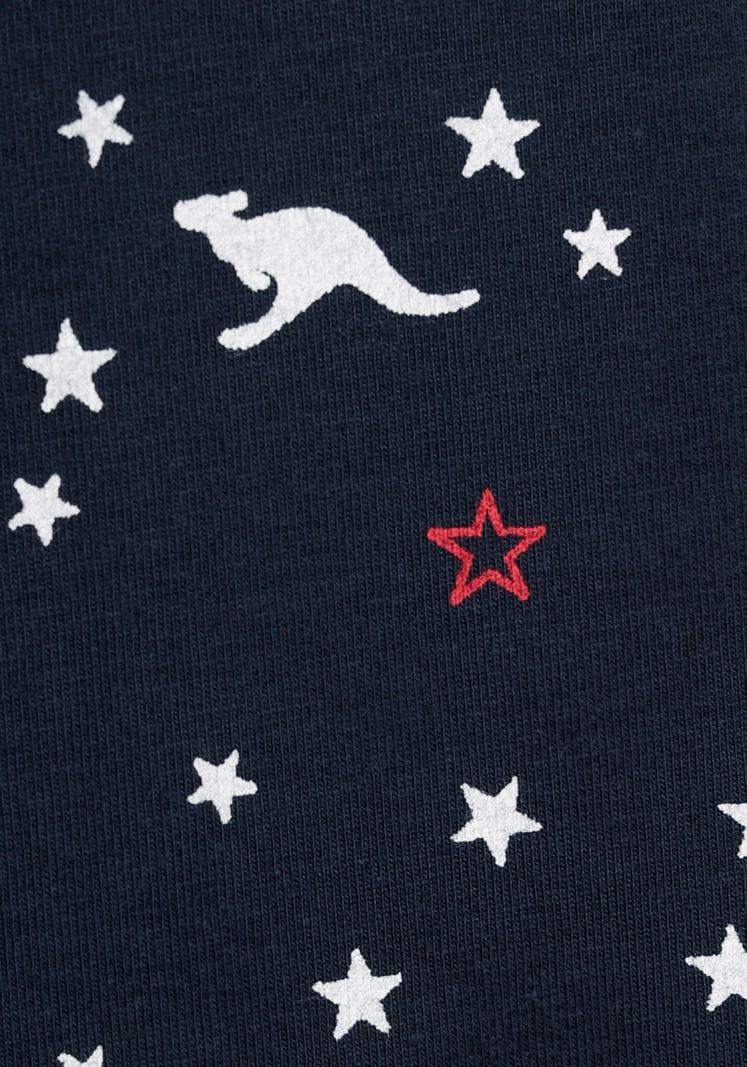 KangaROOS T-Shirt Allover-Muster Kurzarm, bequeme Passform, aus Jerseystoff, elastisches Material – Bild 5 von 5