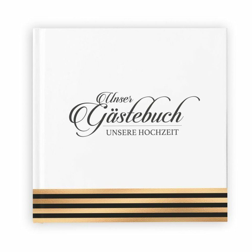 bigdaygraphix Notizbuch Goldene Erinnerungen Quadratbuch, Goldene Akzente