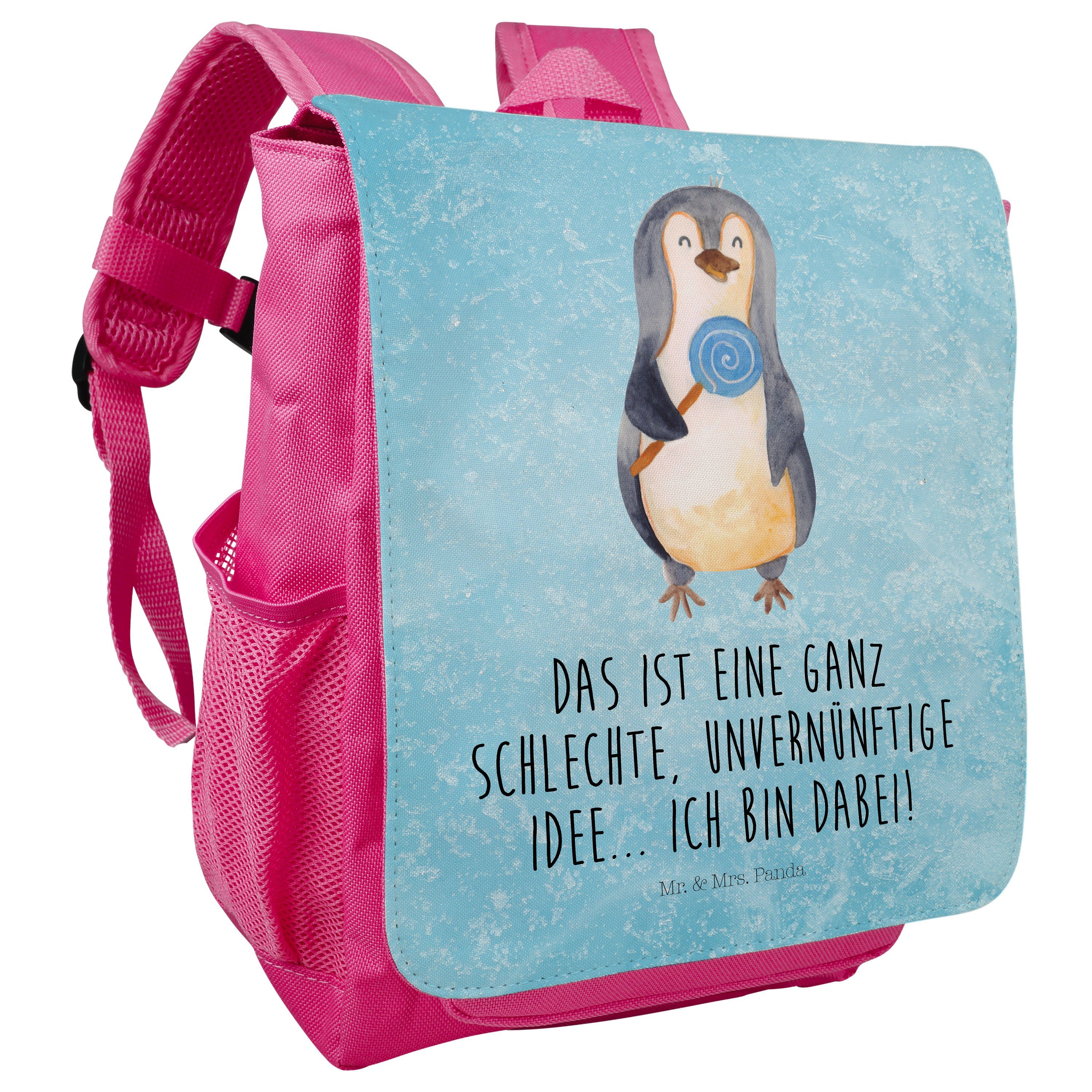 Kinderrucksack Rucksack Kindergröße, Pinguin Eisblau Geschenk, Mr. - Panda Mrs. Kinder - Ruck Lolli &
