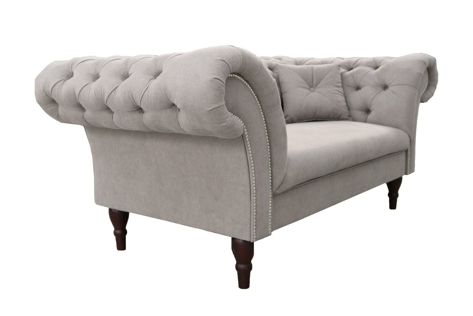JVmoebel Sofa Grauer Made Brandneu, Chesterfield Couch Design in Luxus 3-er Dreisitzer Europe Möbel